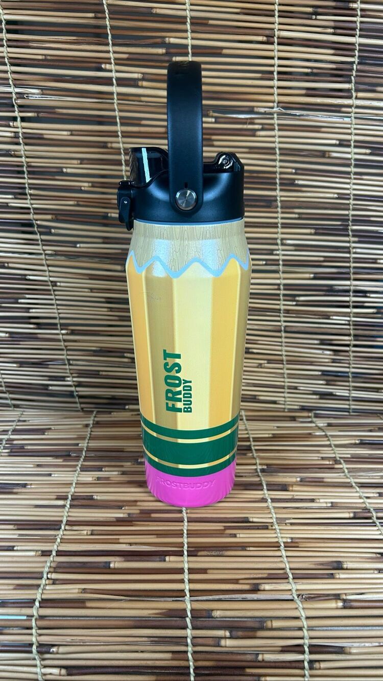Frost Buddy 16oz Bottle Buddy Pencil Water Bottle Dual Chug Or Sip Spout